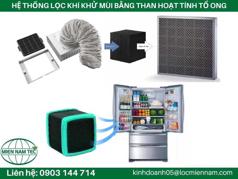 HỆ THỐNG LỌC KHÍ KHỬ MÙI BẰNG THAN HOẠT TÍNH TỔ ONG