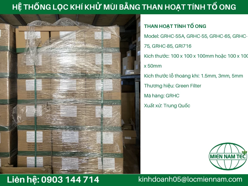HỆ THỐNG LỌC KHÍ KHỬ MÙI BẰNG THAN HOẠT TÍNH TỔ ONG