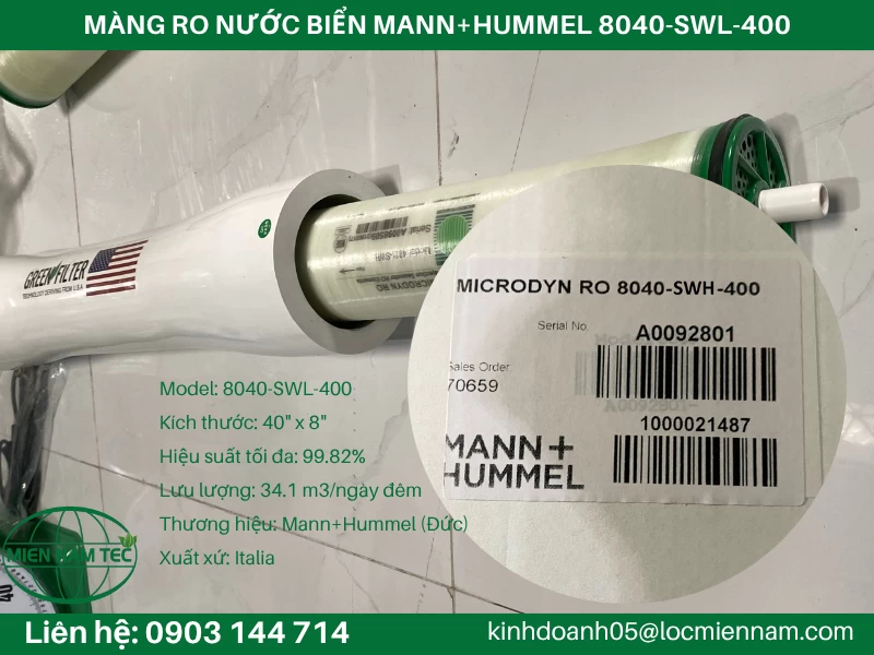 MÀNG RO NƯỚC BIỂN MANN HUMMEL 8040-SWL-400